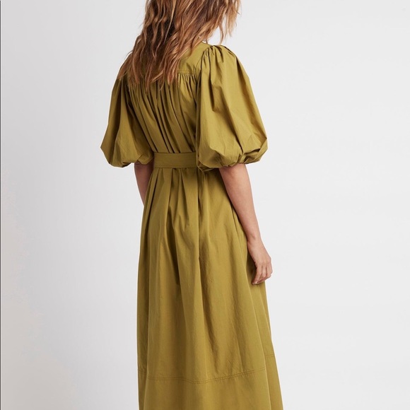 🛑 SOLD 🛑 AJE Casablanca Puff Sleeve Shirt Dress Olive • Size 4 • RRP $495 - Picture 9 of 14